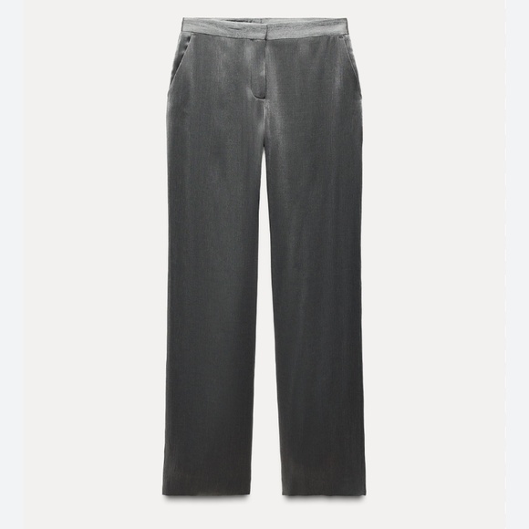 Zara Creased Shimmery Trouser *NWT* - Picture 1 of 4